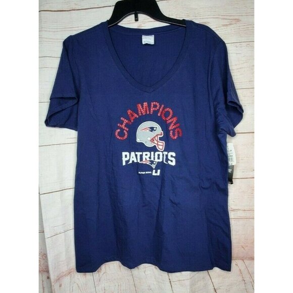 Port And Company Ring Spun XL Woman Crew Neck Champion Patriots Woman T Shirt - Picture 3 of 11